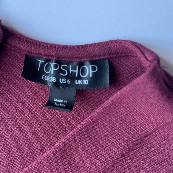 TOPSHOP WRAP STYLE DRESS WITH 3/4 SLEEVES - Picture 6 of 17